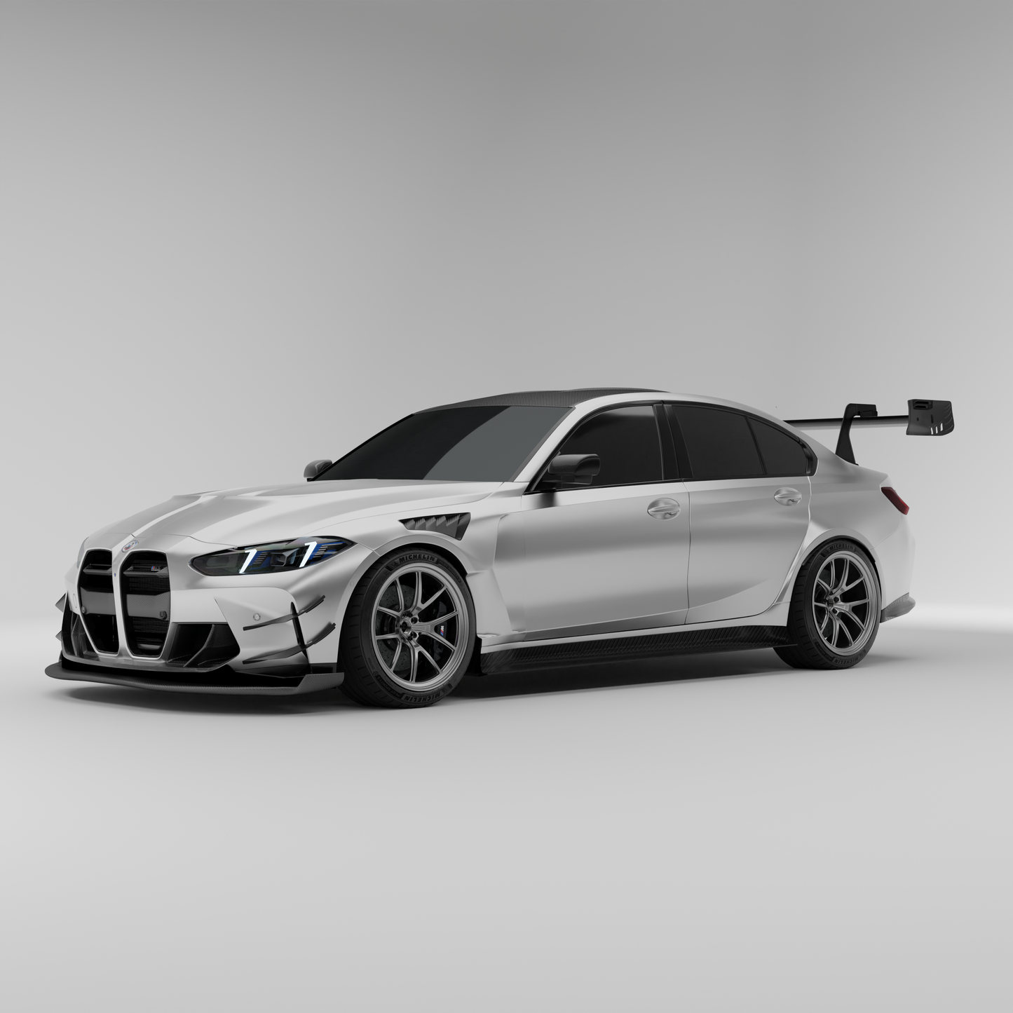 BMW M3 G80 Carbon Fiber Front Bumper Canards - Revozport