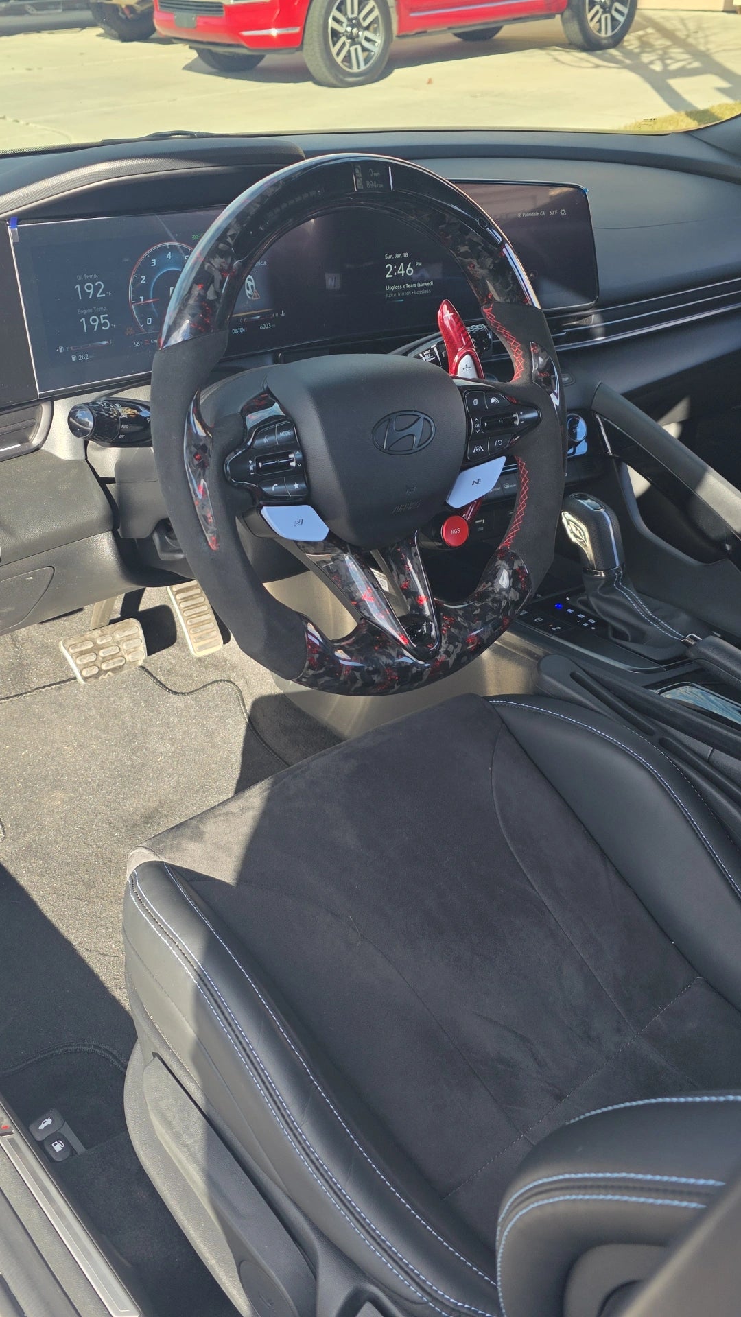 Elantra N Custom Carbon Fiber Steering Wheel