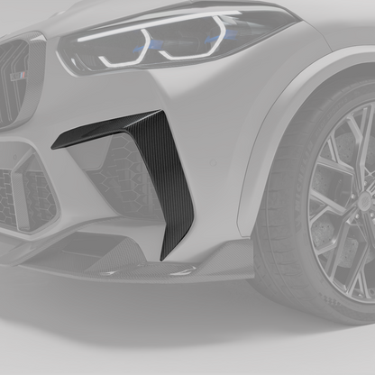 BMW X5M F95 PRE LCI Carbon Fiber Front Bumper Canards