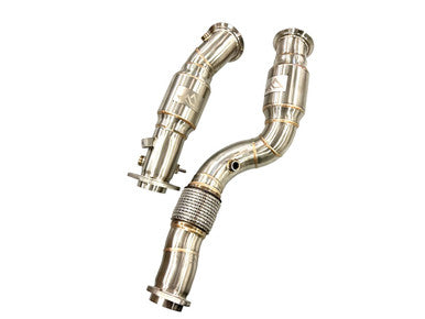 MAD BMW M2C M3 M4 S58 G87 G80 G82 G83 Resonated Downpipes  W/ Flex Section