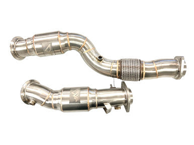 MAD BMW M2C M3 M4 S58 G87 G80 G82 G83 Resonated Downpipes  W/ Flex Section