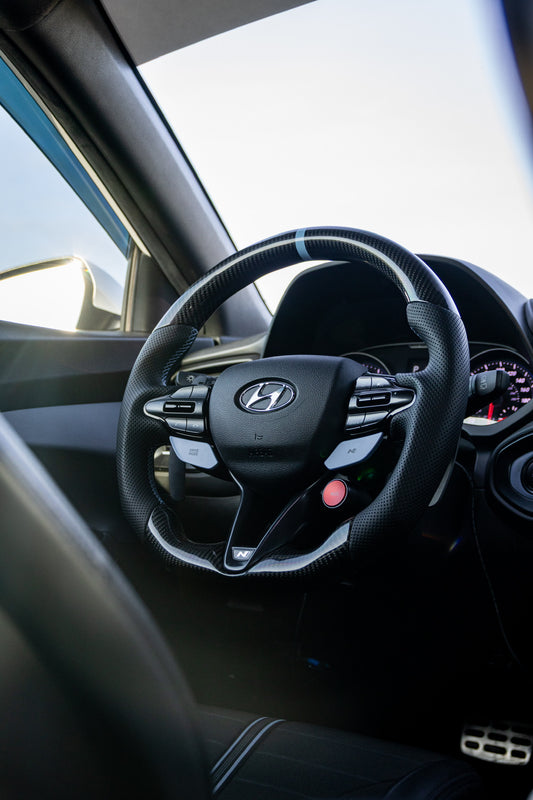 Custom Veloster N & Kona N Carbon Fiber Steering Wheel