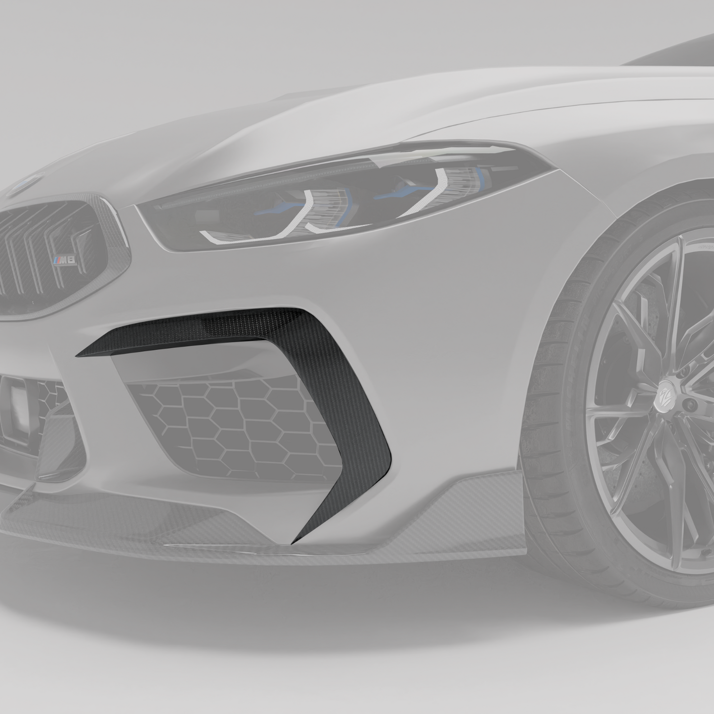 BMW M8 F93 Carbon Fiber Front Bumper Canards