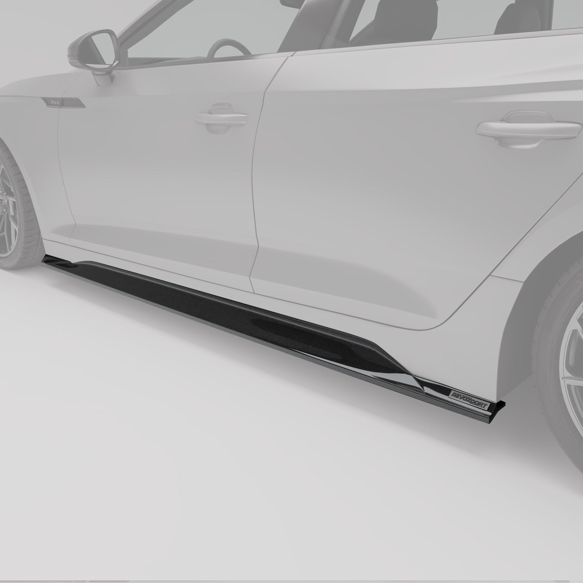 Audi RS5 B9.5 Facelift Sportback Carbon Fiber Side Skirts - Revozport