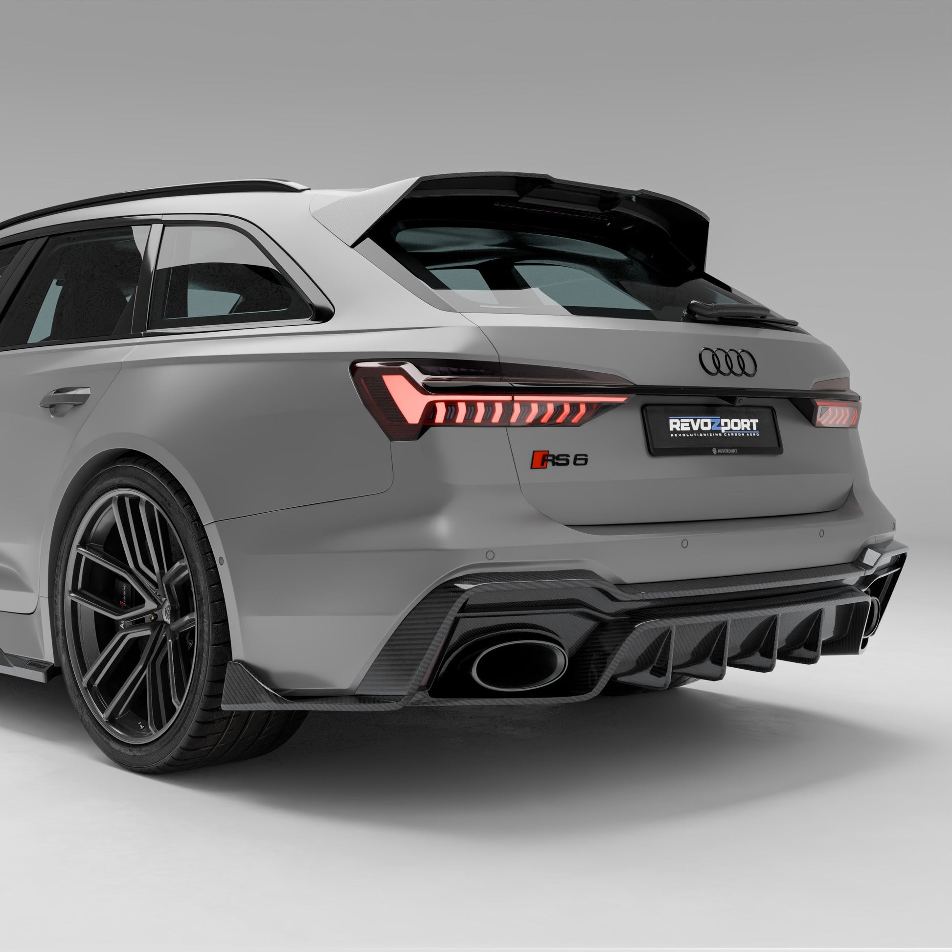 Audi RS6 C8 Carbon Fiber Rear Diffuser - Revozport