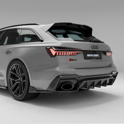 Audi RS6 C8 Carbon Fiber Rear Diffuser - Revozport