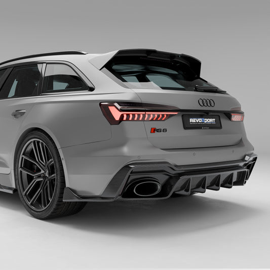 Audi RS6 C8 Carbon Fiber Rear Diffuser - Revozport