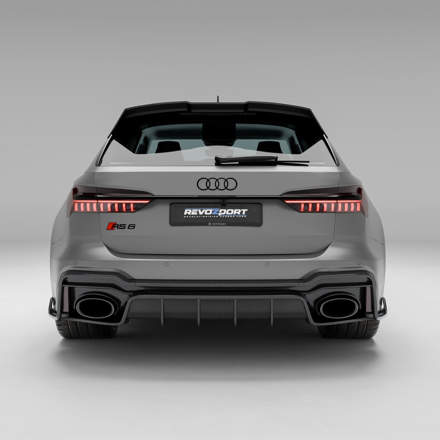 Audi RS6 C8 Carbon Fiber Rear Diffuser - Revozport
