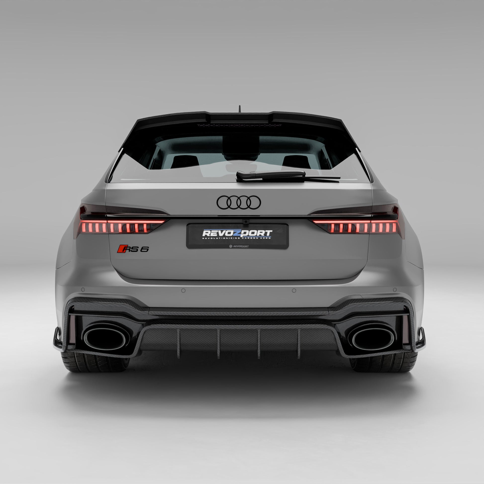 Audi RS6 C8 Carbon Fiber Rear Diffuser - Revozport