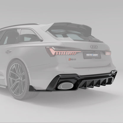 Audi RS6 C8 Carbon Fiber Rear Diffuser - Revozport