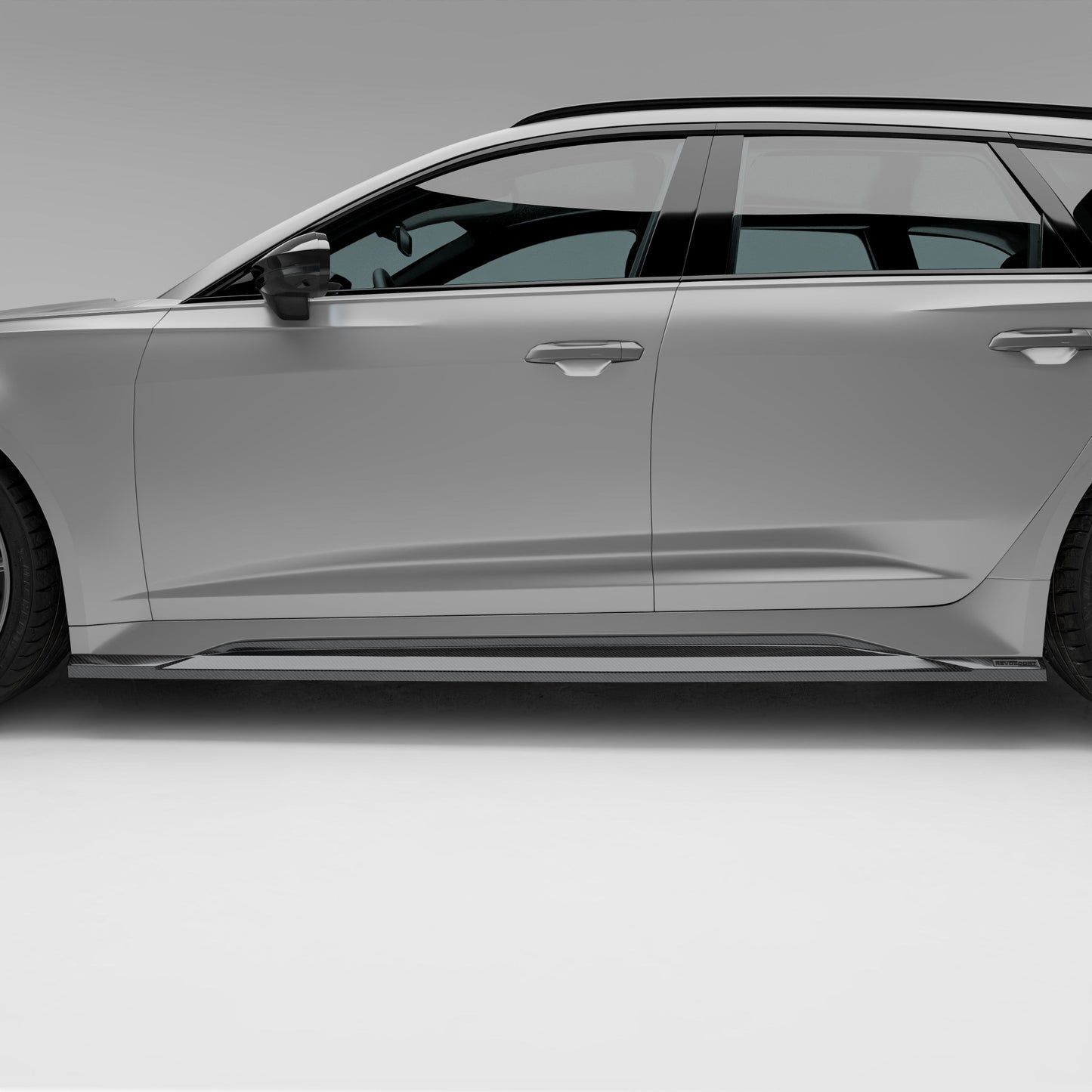 Audi RS6 C8 Carbon Fiber Side Skirts - Revozport