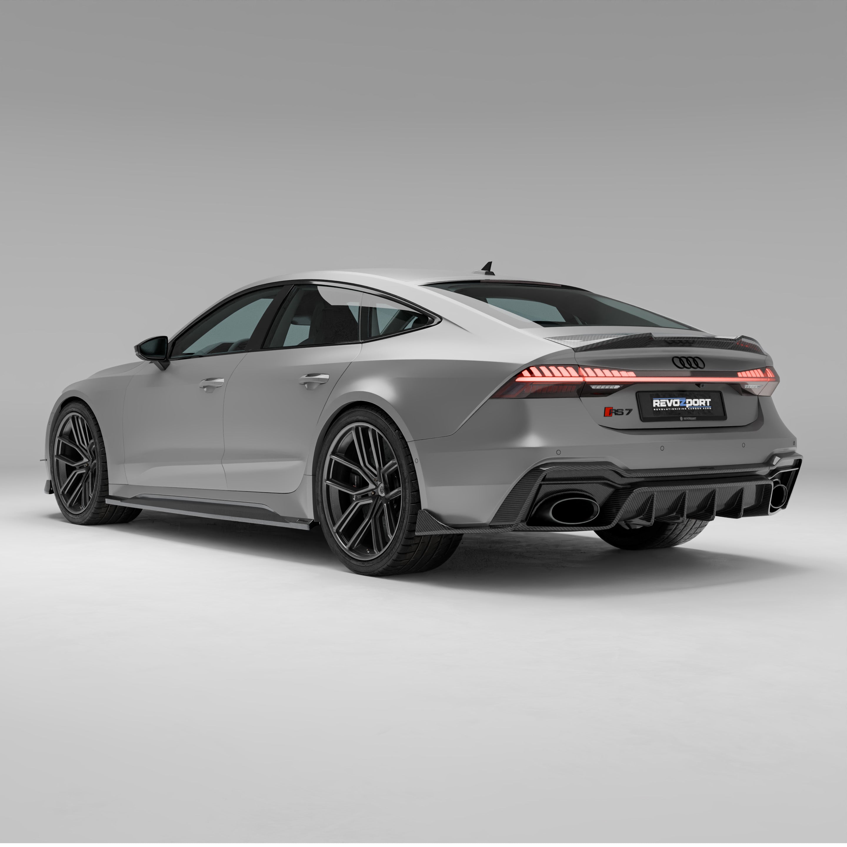 Audi RS7 C8 Carbon Fiber Side Skirts - Revozport