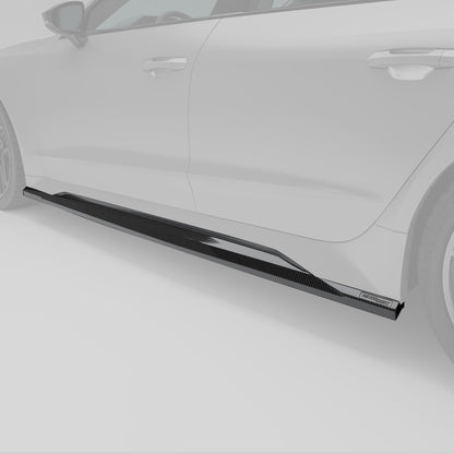 Audi RS7 C8 Carbon Fiber Side Skirts - Revozport
