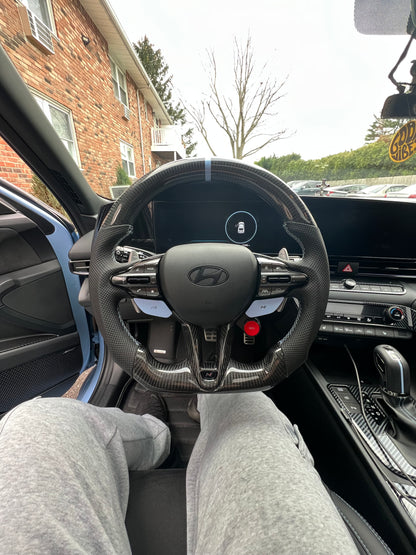 Elantra N Custom Carbon Fiber Steering Wheel