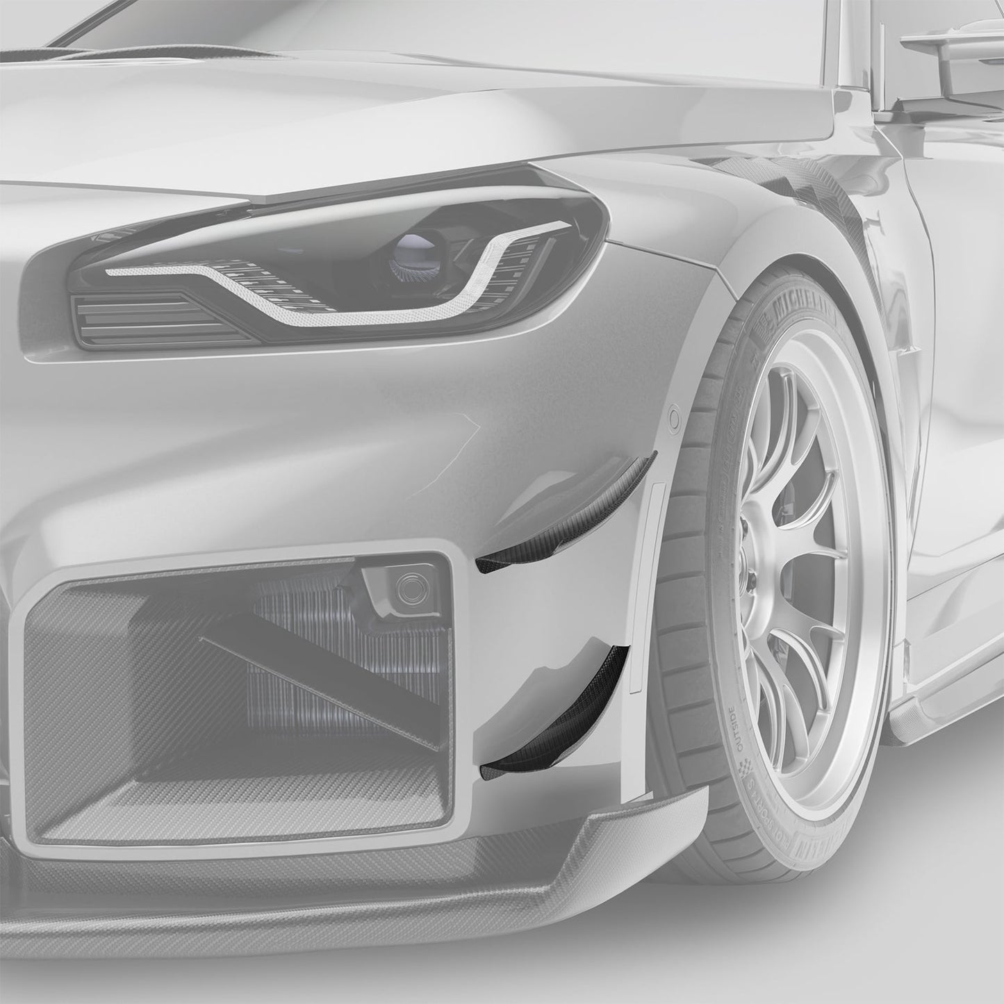 BMW M2 G87 Carbon Fiber Front Bumper Canards - Revozport