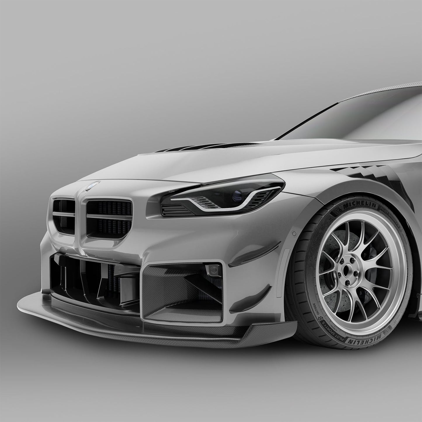 BMW M2 G87 Carbon Fiber Front Bumper Canards - Revozport