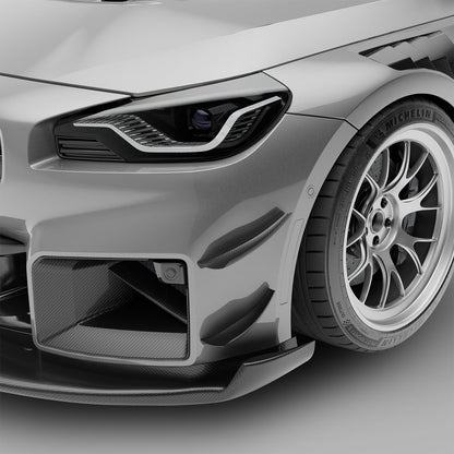 BMW M2 G87 Carbon Fiber Front Bumper Canards - Revozport