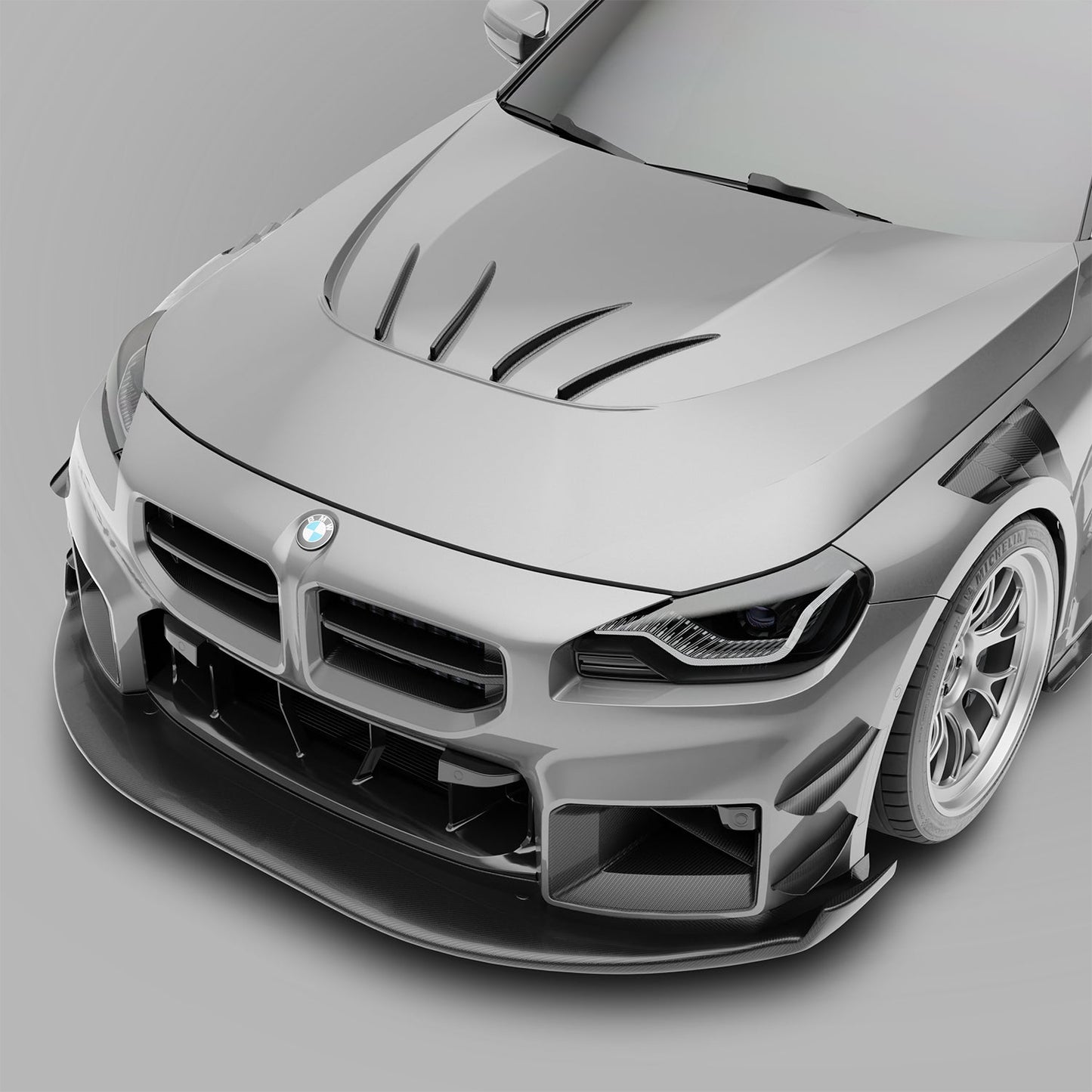 BMW M2 G87 Carbon Fiber Hood & Strakes - Revozport