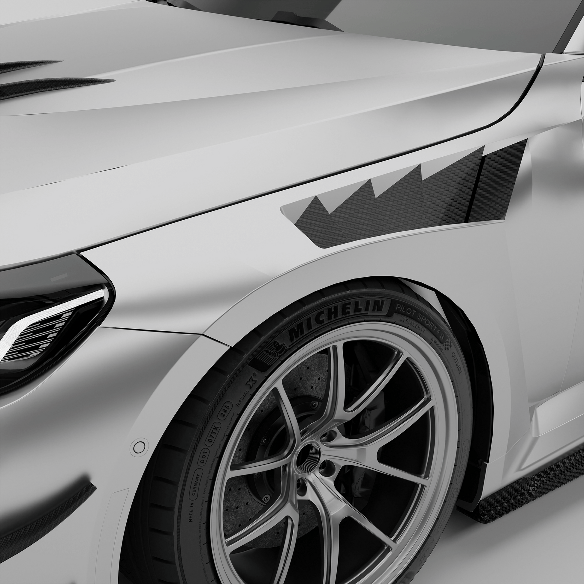 BMW M2 G87 Carbon Fiber Race Front Fenders - Revozport