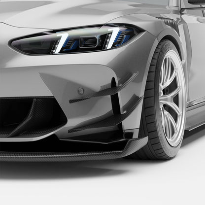 BMW M3 G80 Carbon Fiber Front Bumper Canards - Revozport