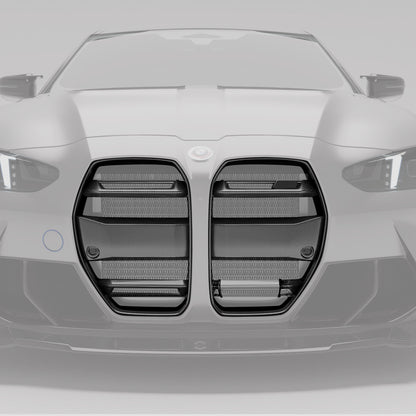 BMW M3 G80 Sedan Carbon Fiber Front Grill (with ACC) - Revozport
