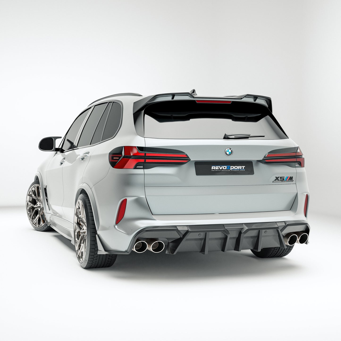 BMW X5M F95 LCI Carbon Fiber Rear Diffuser - Revozport
