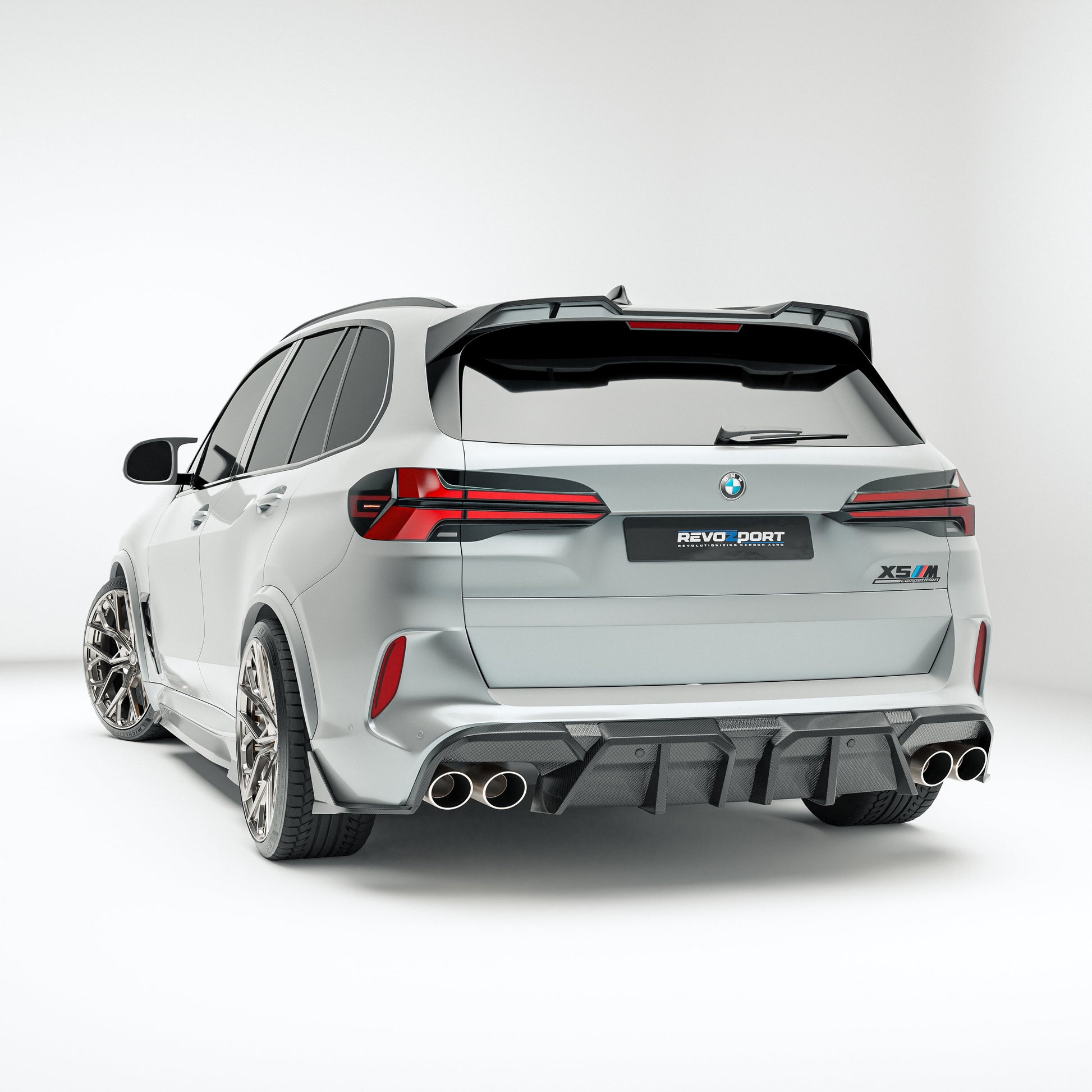 BMW X5M F95 LCI Carbon Fiber Rear Diffuser - Revozport