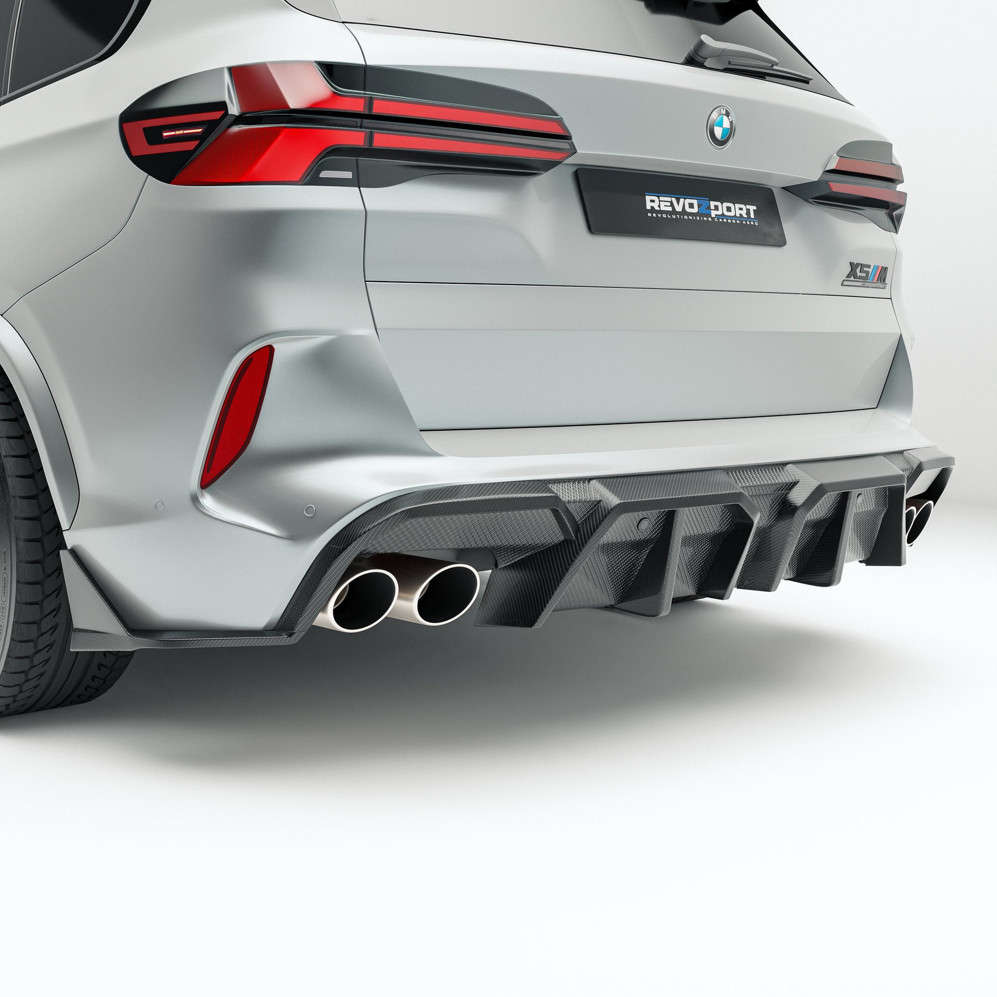 BMW X5M F95 LCI Carbon Fiber Rear Diffuser - Revozport