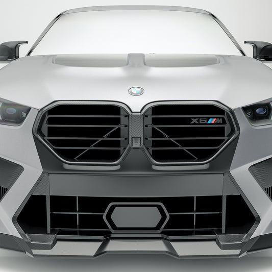 BMW X6M F96 LCI Carbon Fiber Front Grill - Revozport