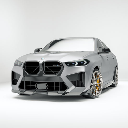 BMW X6M F96 LCI Carbon Fiber Front Lip - Revozport