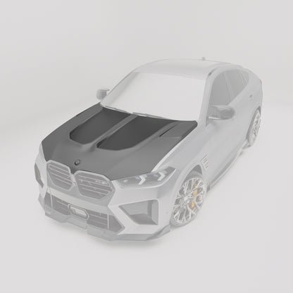 BMW X6M F96 LCI Carbon Fiber Hood - Revozport