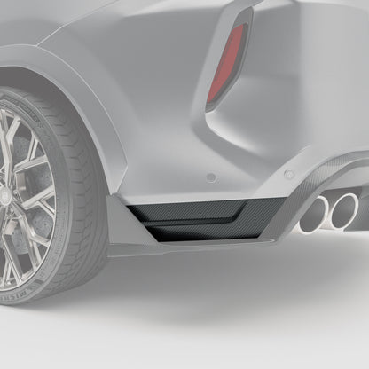 BMW X6M F96 LCI Carbon Fiber Rear Bumper Splitter - Revozport
