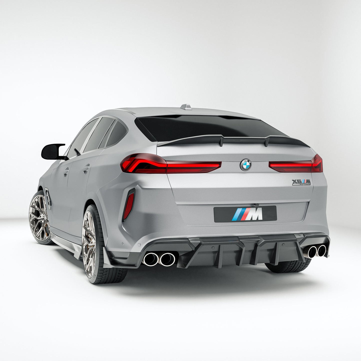 BMW X6M F96 LCI Carbon Fiber Rear Diffuser - Revozport