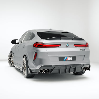 BMW X6M F96 LCI Carbon Fiber Rear Diffuser - Revozport