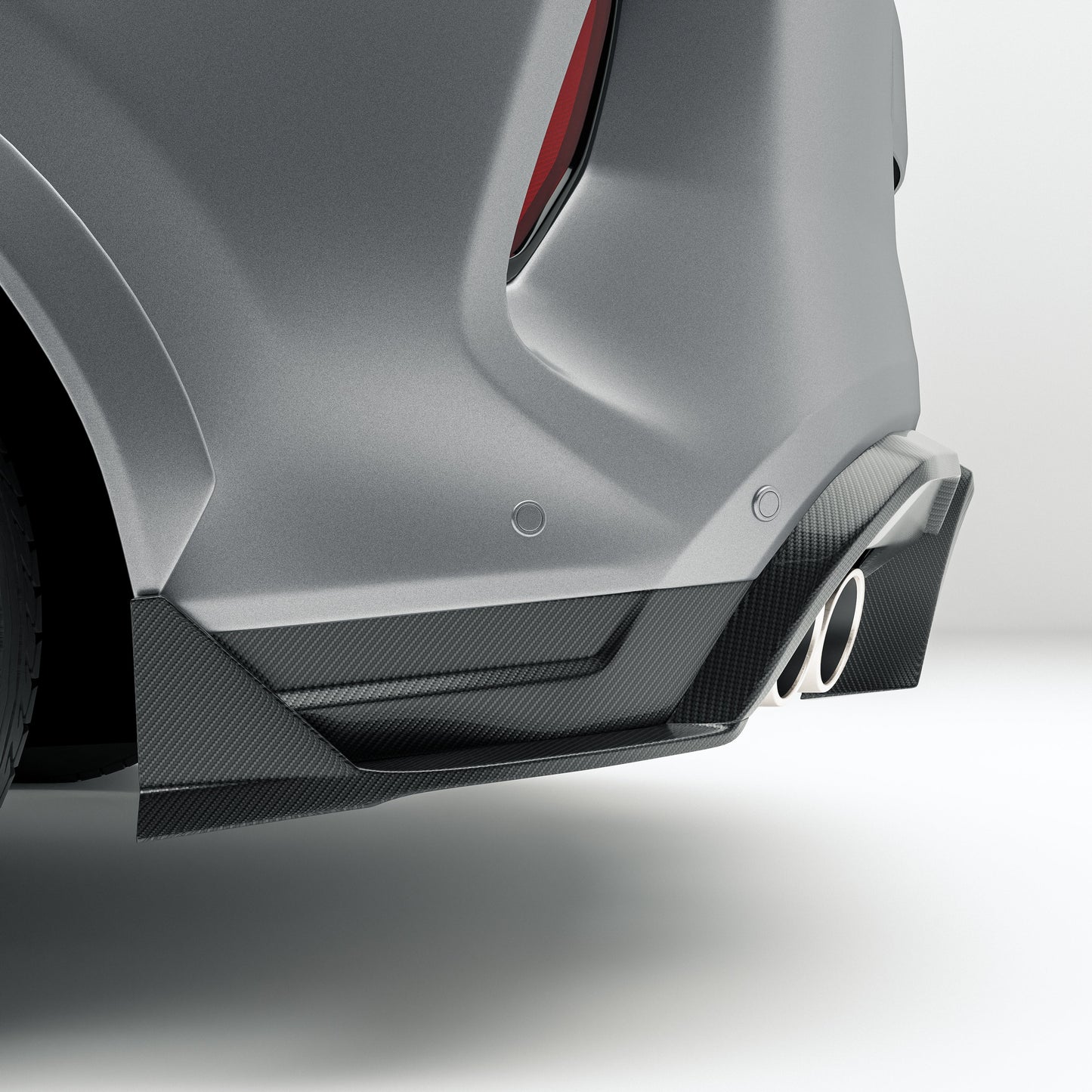 BMW X6M F96 LCI Carbon Fiber Rear Diffuser - Revozport