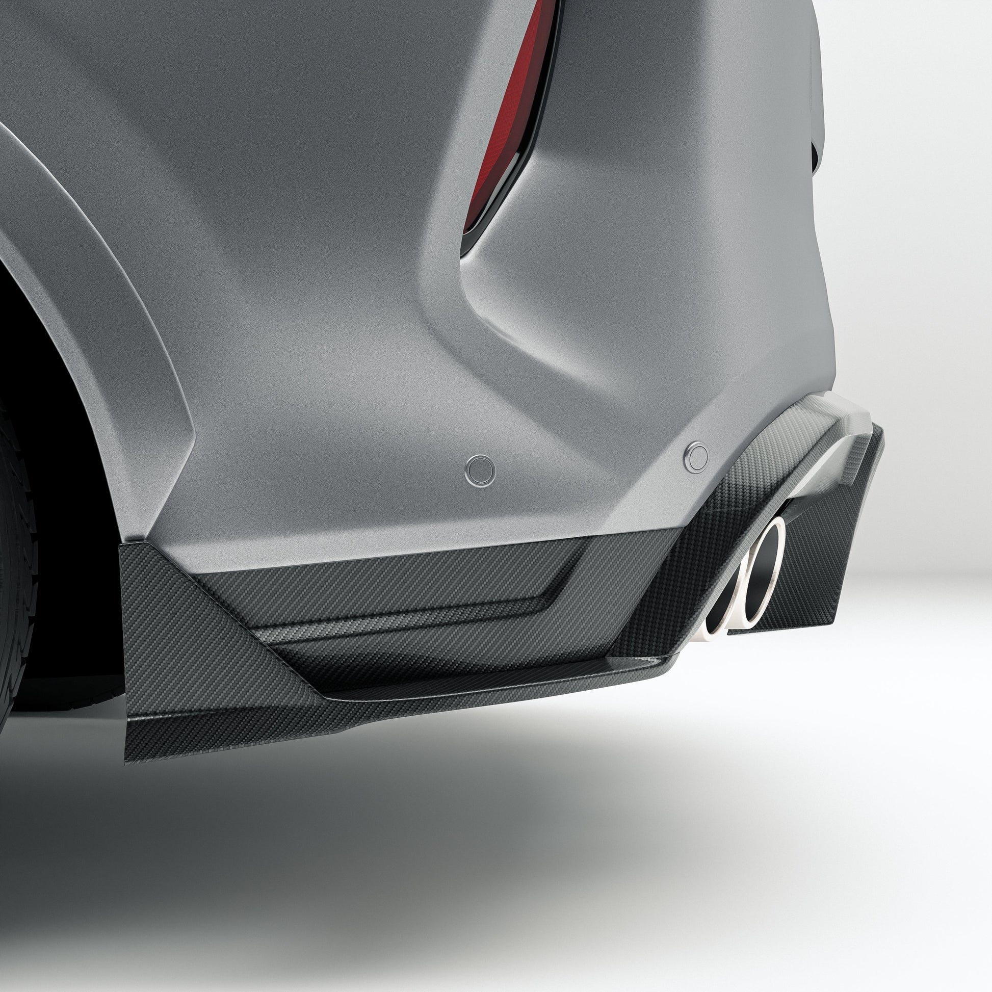 BMW X6M F96 LCI Carbon Fiber Rear Diffuser - Revozport