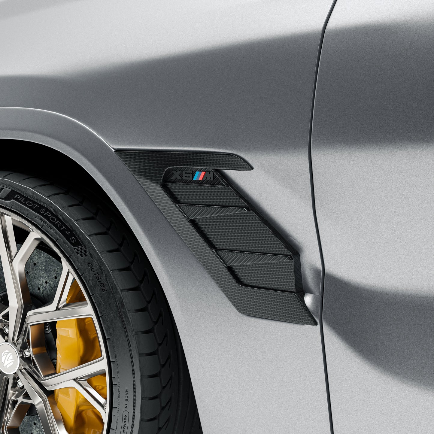 BMW X6M F96 LCI Carbon Fiber Side Vents - Revozport