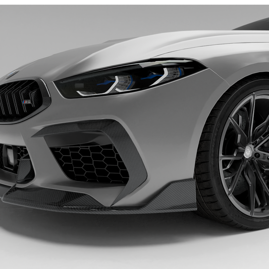 BMW M8 F91 F92 F93 Carbon Fiber Rear Bumper Canards